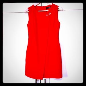 Red pin dress